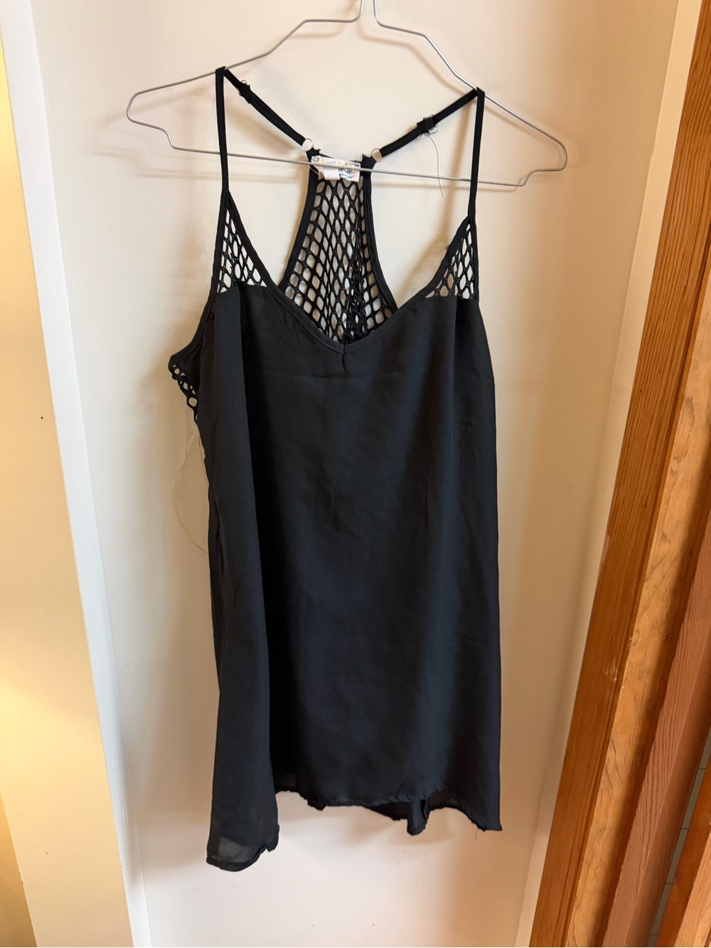 Women’s Black Mesh Back Chemise Slip